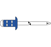 PolyGrip grootbereik-blindklinknagel staal/staal