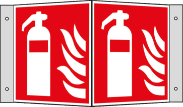 Brandbeveiligingsschild brandblusser hoekschild