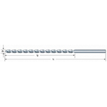 DORMER HSS-E extra lange sp.boor cil.schacht A976