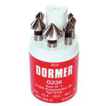 DORMER HSS set verzinkboren met 3-snijk. G236