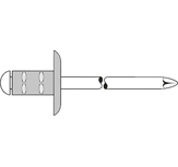 PolyGrip grootbereik-blindklinknagel alu/staal